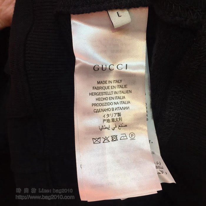 Gucci男裝 19-20FW新款 古奇連帽衛衣 黑色男士套頭衛衣 男士秋季最新單品  tzy2346